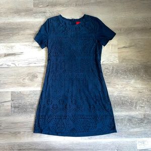 Chelsea & Violet laser cut out suedette dress